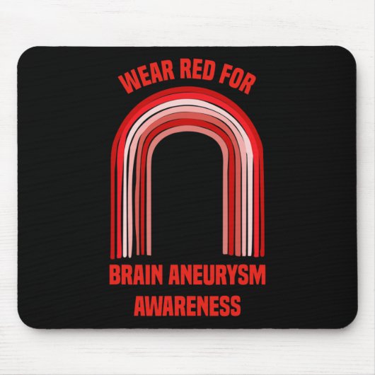Tran Red for Brain Aneurysm Awareness Brain Aneu Mousepad (Vorne)