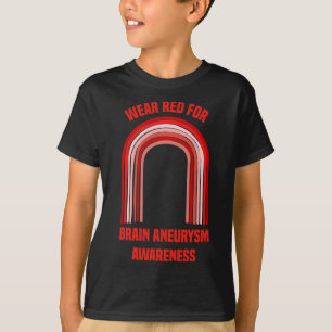Tran Red for Brain Aneurysm Awareness Brain Aneu T-Shirt