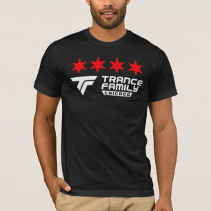 Trance-Familie Marios Florek Chicago hat Logo in T-Shirt