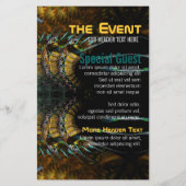 Trance Fraktal Gold Feathers Party Flyer (Hinten)