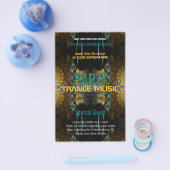 Trance Fraktal Gold Feathers Party Flyer (Einzeln)