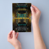 Trance Fraktal Gold Feathers Party Flyer (Handgriff)