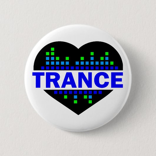 Trance-Herzentwurf Button (Vorderseite)