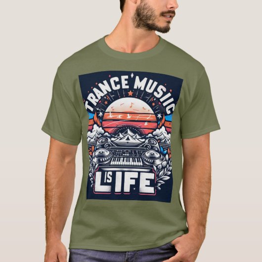 Trance Music Is Life - Festival - Tshirt (Vorderseite)