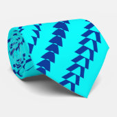 Trance Party - Cyan und Marine Krawatte (Gerollt)