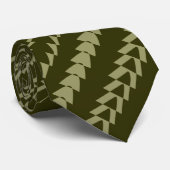 Trance Party - Dunkles Olive und Khaki Krawatte (Gerollt)