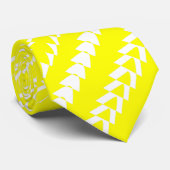 Trance Party - Gelb und Weiß Krawatte (Gerollt)