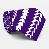 Trance Party - Lila und weiß Krawatte (Gerollt)