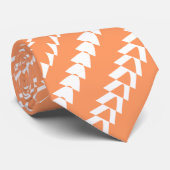 Trance Party - Pfirsich und Weiß Krawatte (Gerollt)