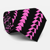 Trance Party - Schwarz und Rosa Krawatte (Gerollt)