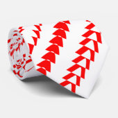 Trance Party - weiß und rot Krawatte (Gerollt)