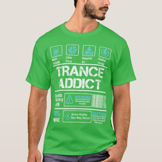 Trance-Süchtiger retro T-Shirt (Vorderseite)