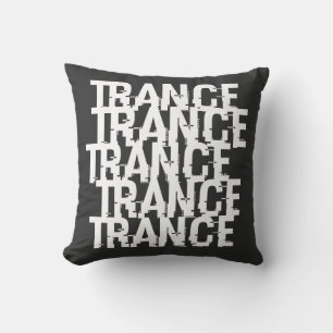 Trance-Typografiemuster Kissen