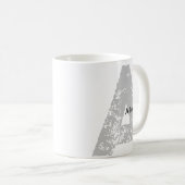 Trandy Oversized Mit Monogramm Initial & Name Tass Kaffeetasse (VorderseiteRechts)