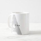 Trandy Oversized Mit Monogramm Initial & Name Tass Kaffeetasse (Vorderseite Links)