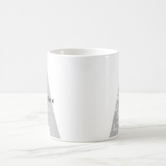Trandy Oversized Mit Monogramm Initial & Name Tass Kaffeetasse (Mittel)