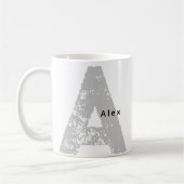 Trandy Oversized Mit Monogramm Initial & Name Tass Kaffeetasse (Links)