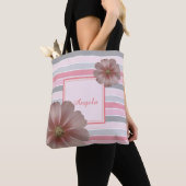 Trandy Striped, Blume - Personalisiert Tasche (Von Nahem)