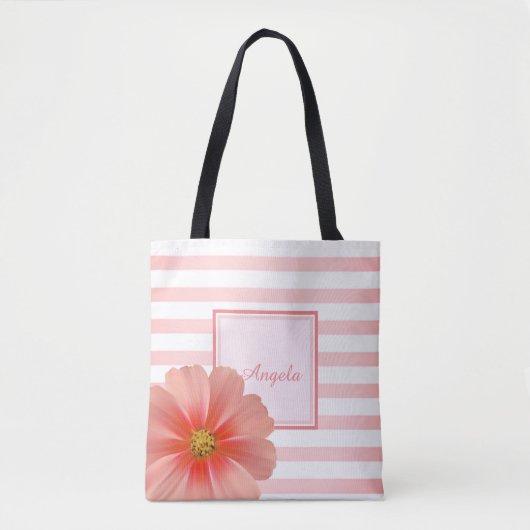 Trandy Striped, Daisy - Personalisiert Tasche (Vorderseite)