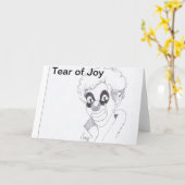 Träne Joy Grußkarte b/w Karte (Gelbe Blume)