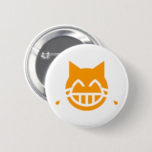 Tränen der Joy Emoji Cat Button (Vorne & Hinten)