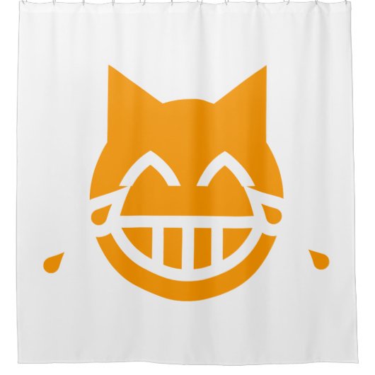 Tränen der Joy Emoji Cat Duschvorhang (Vorderseite)