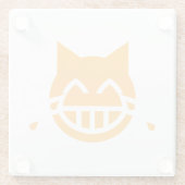 Tränen der Joy Emoji Cat Glasuntersetzer (Rückseite)