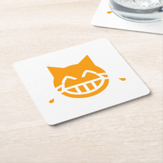 Tränen der Joy Emoji Cat Rechteckiger Pappuntersetzer (angewinkelt)