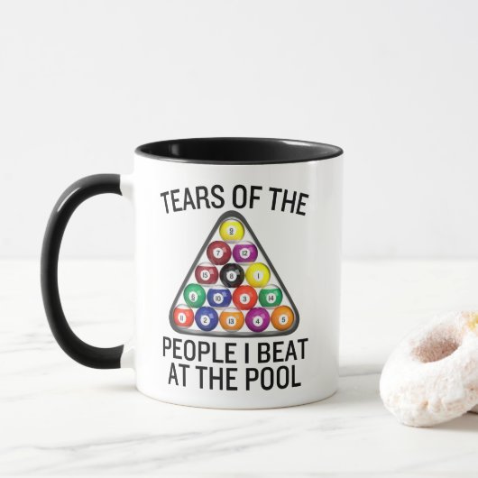 Tränen der Leute, die ich am Pool Funny schlagen Tasse (Mit Donut)