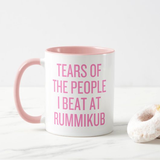 Tränen der Leute, die ich bei Rummikub besiege Tasse (Mit Donut)