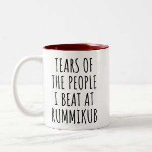 Tränen der Leute, die ich bei Rummikub besiege Zweifarbige Tasse