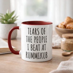 Tränen der Leute, die ich bei Rummikub besiegt hab Zweifarbige Tasse