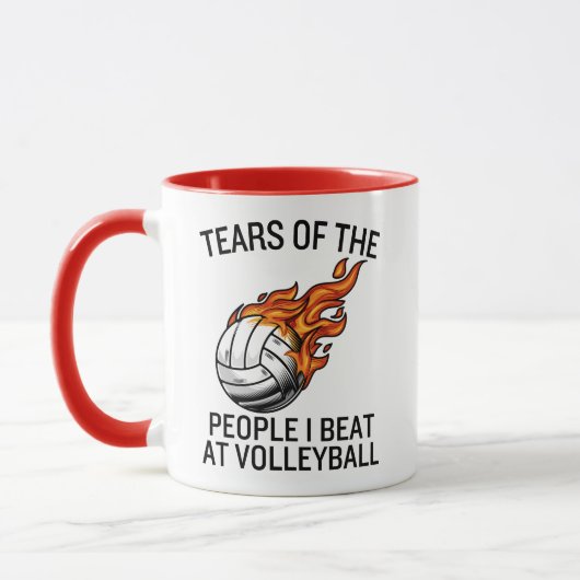 Tränen der Leute, die ich bei Volleyball Funny sch Tasse (Links)