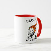 Tränen der Leute, die ich bei Volleyball Funny sch Tasse (VorderseiteRechts)