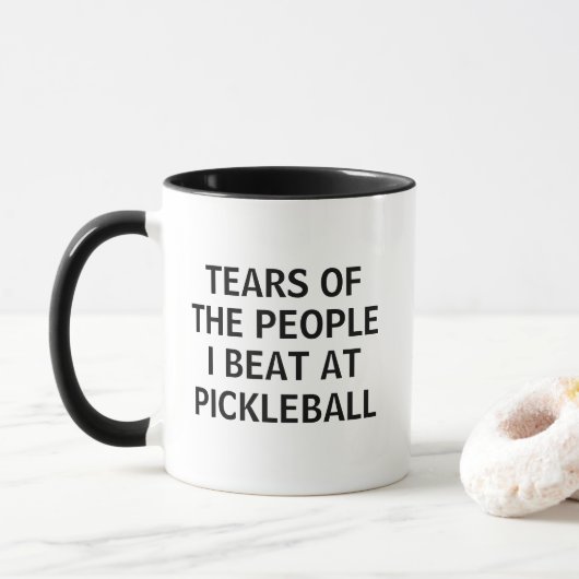 Tränen der Leute, die ich beim Pickleball besiegt Tasse (Mit Donut)