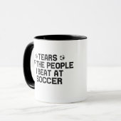 Tränen der Leute, die ich im Fußballfeuer trage Tasse (Vorderseite Links)