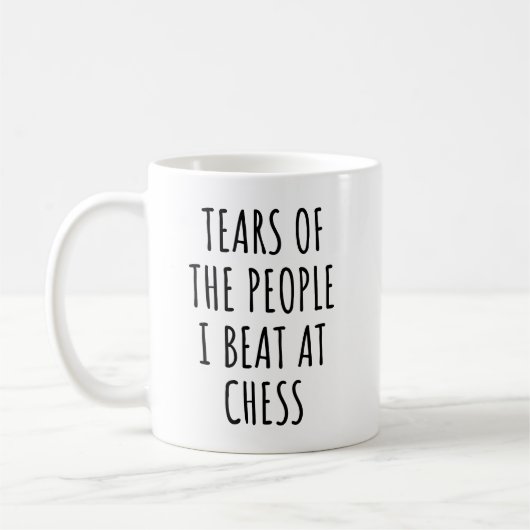 Tränen der Leute, die ich im Schach besiege Kaffeetasse (Links)