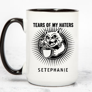 Tränen-der-meiner-Hasser-Tasse, Lustige-Katzen-Tas Tasse