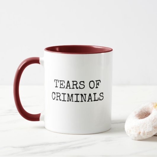 Tränen der Polizei des kriminellen Spaßes Tasse (Mit Donut)