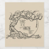 Tränen des hängenden Baumes Weinetikett (Einzelnes Label)