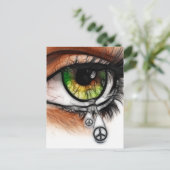 Tränen für den Frieden Postkarte (Stehend Vorderseite)