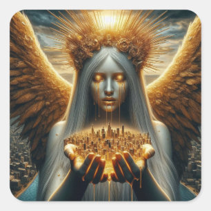 Tränen für die Stadt der Engel Quadratischer Aufkleber