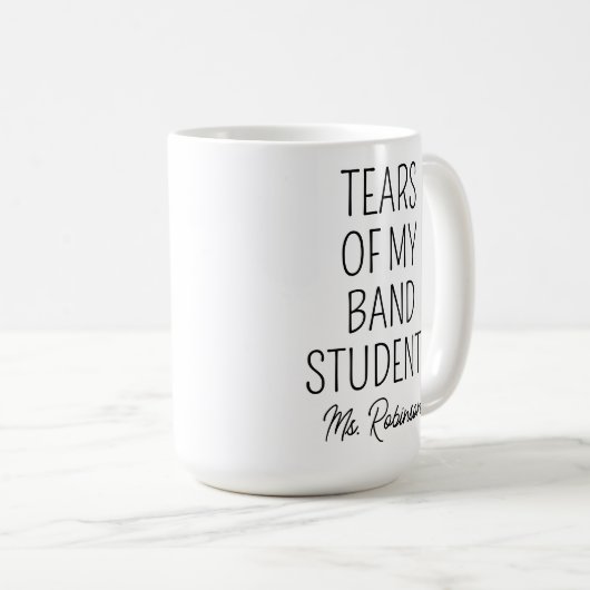 Tränen meiner Bandschüler, Lehrerbewertung Kaffeetasse (VorderseiteRechts)