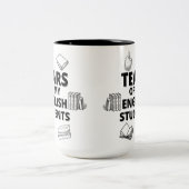 Tränen meiner Englisch-Schüler für Englischlehrer Zweifarbige Tasse (Mittel)