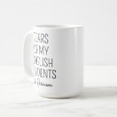 Tränen meiner Englisch-Schüler, Lehrerbewertung Kaffeetasse (Vorderseite Links)