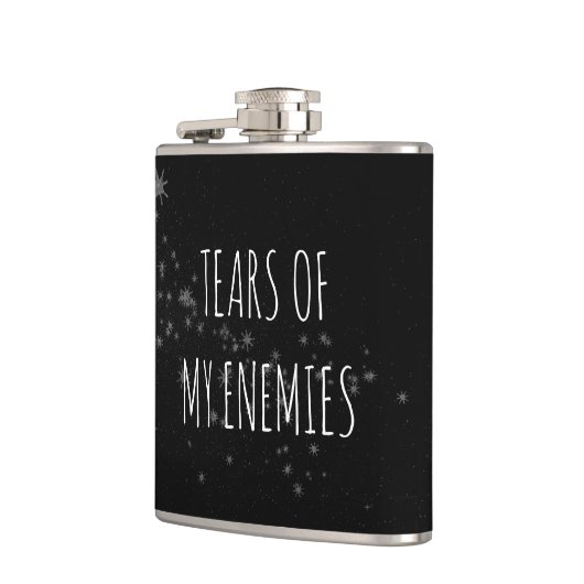 Tränen meiner Feinde Funny Rival Geschenke Hip Fla Flachmann (Links)