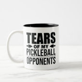 Tränen meiner Gegner aus dem Pickleball, Geschenk Zweifarbige Tasse (Links)