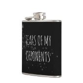 Tränen meiner Gegner Funny Gift Hip Flask Flachmann (Links)