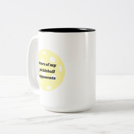 Tränen meiner Gegner im Pickleball Funny Mug Zweifarbige Tasse (Vorderseite Links)
