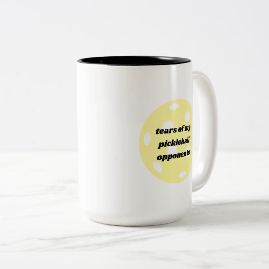 Tränen meiner Gegner im Pickleball Funny Mug Zweifarbige Tasse (VorderseiteRechts)